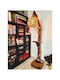 SteweHome Wooden Floor Lamp 140-150 cm Ephesus Series Natural Wooden Floor Lamp Corner Lamp Brown 150cm