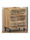 Beige Wooden Bedside Table 50x33x60cm