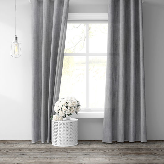 Saray Home Perdele Cu Coafură Gri 140x280cm
