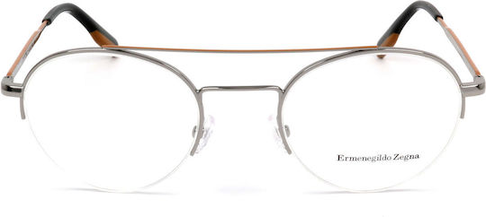 Men's Prescription Eyeglass Frame Ermenegildo Zegna Ez5131-14 Gray Ø 51 mm