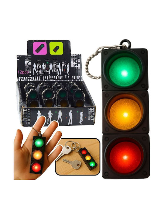 Keychain Flashing Traffic Light Educational Road Lights
