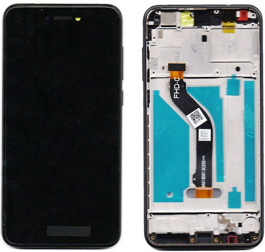 Screen with Touch Mechanism and Frame for Huawei P8 / P9 Lite 2017 Black