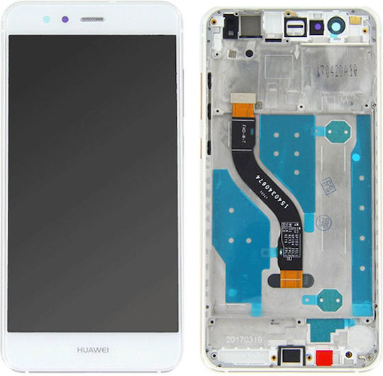 Ecran cu Mecanism Tactil și Ramă pentru Huawei Ascend P10 Lite (Alb)