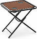 Table for Camping Folding 50x50x50cm Brown