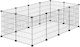 Țarc pliabil din plastic pentru câini 143x71x46 cm Negru