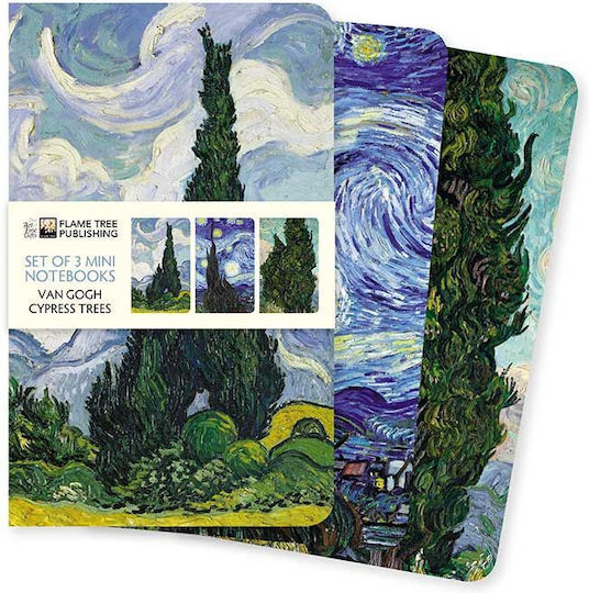 Flame Tree Set of 3 A6 Notebooks with White Pages (Miscellaneous Designs)