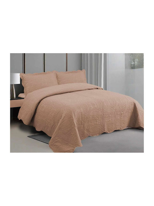 Linea Home Σετ Κουβερλί Υπέρδιπλο Μοκα 220x240cm 2τμχ