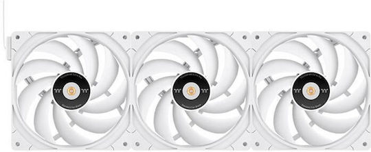 Thermaltake ToughFan EX14 Pro Reverse Blade Case Fans 140mm 2000rpm 107cfm Without LEDs Connection 4-Pin Molex Pack of 3 White