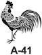 Stencil 20x20 A-41 Artebella Rooster