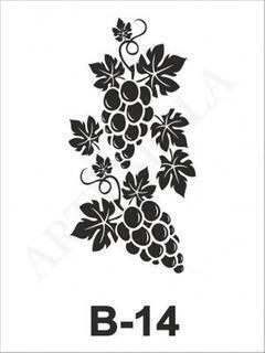 Stencil 10x20 B-14 Artebella Grape Leaves