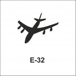 Stencil 10x10 E-32 Artebella Airplane