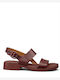 Dana Damen Flache Sandalen Burgundisch
