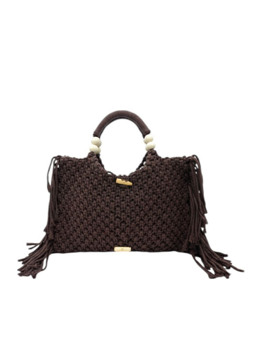 Bag to Bag Wicker Beach Bag Brown