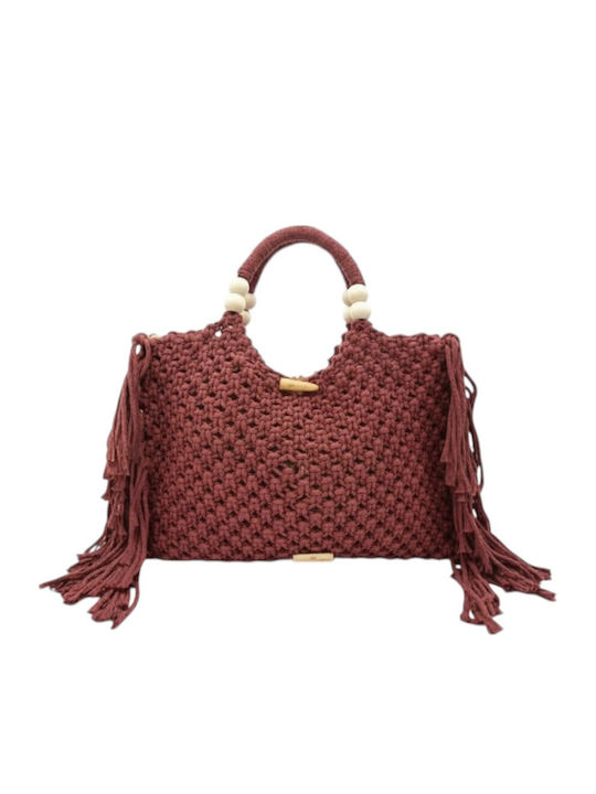 Bag to Bag Wicker Beach Bag Red