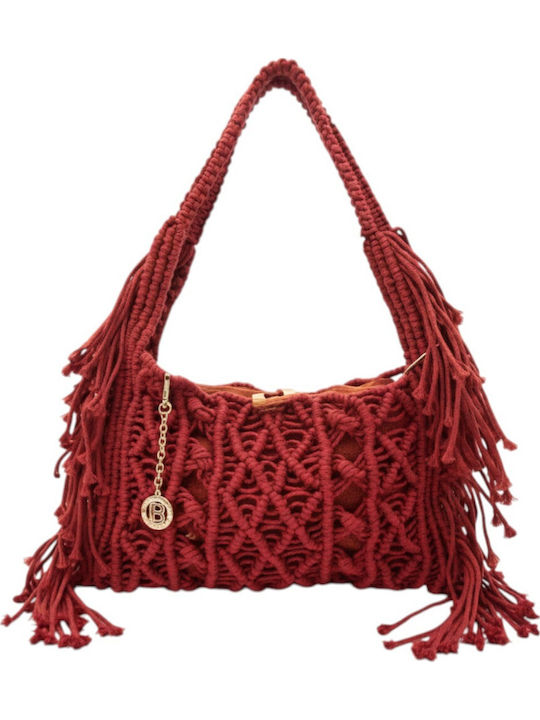 Bag to Bag Wicker Beach Bag Red