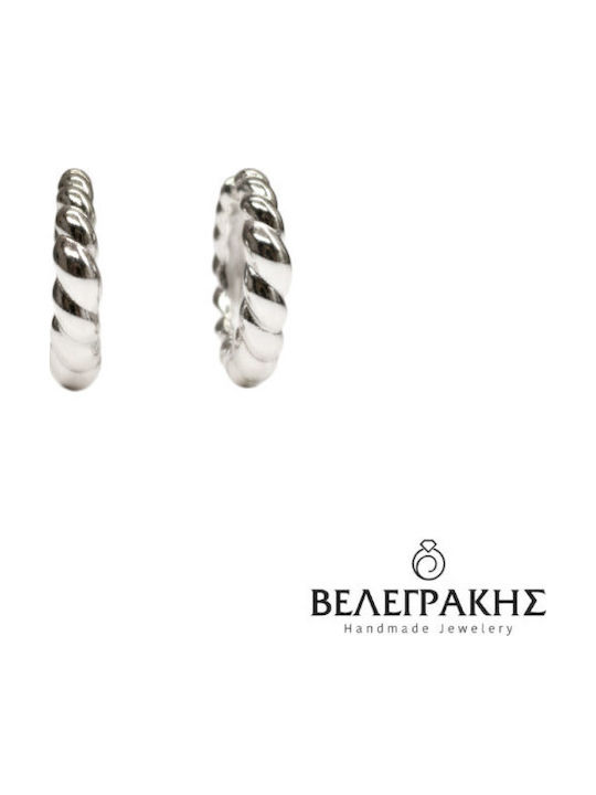 Velegrakis Silver Hoop Earrings