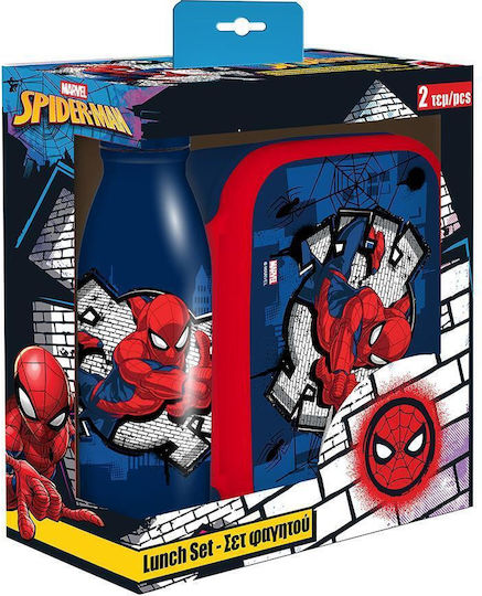 Флакон PP 800 мл и алуминиево шише 500 мл комплект Spiderman