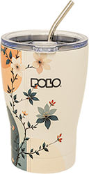 Ποτηρι-θερμος Polo Coffee Mug 350ml Beige Flowers