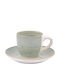 Ankor Set Cesti Cafea Ceramice Verzi 90ml 6 Bucăți