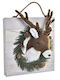 Reindeer Wall Decoration Christmas MDF 25x16x29