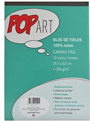 Sketch Pad Canvas Sheets A3 10 Pieces Cotton 250gsm Pop Art Pebeo