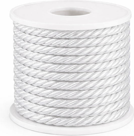 Шнур Rayon 0,5см Бял 15м