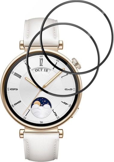 Set 2 Folii de Protecție Ecran Huawei Watch GT 4 41mm Protecție Împotriva Zgârieturilor Sticker Nano Flex Negru