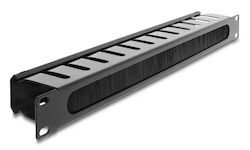 Delock Cable Management 67628 Rack 19"/1u Βούρτσα Προστασίας Μεταλλικό Μαύρο Dm130602