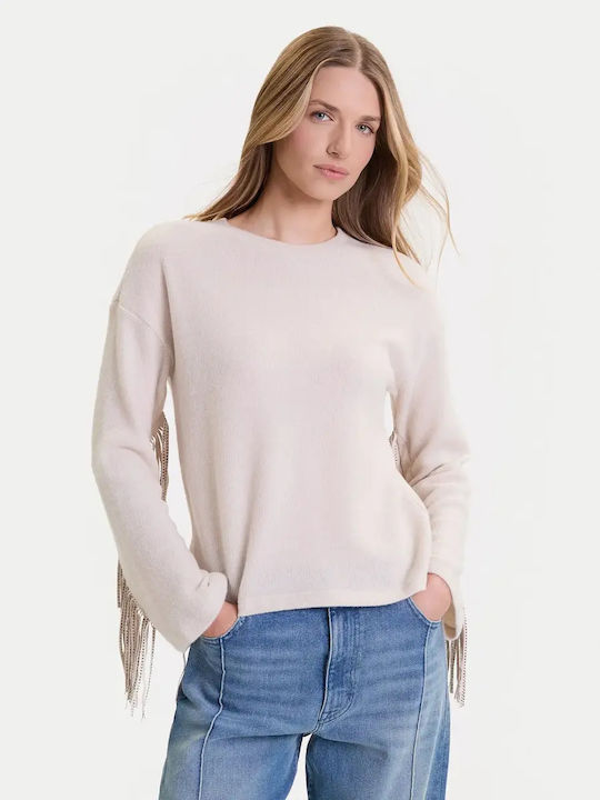 Only Damenbluse Langärmelig Beige