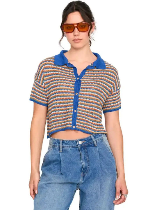 Damen Polo Bluse Mehrfarbig