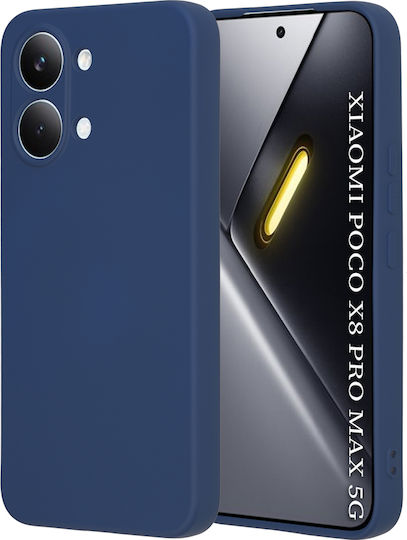 Techsuit Softflex Silicone Back Cover Navy Blue for Poco X8 Pro Max