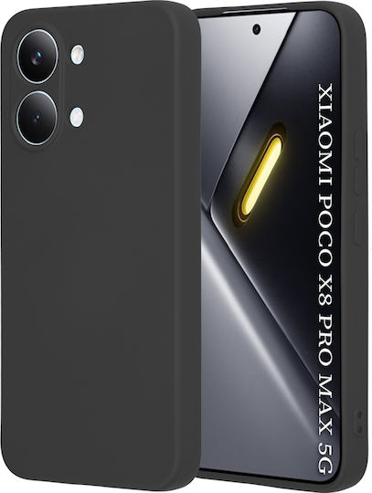 Techsuit Softflex Rückseite Umschlag Silikon Schwarz (Poco X8 Pro Max)