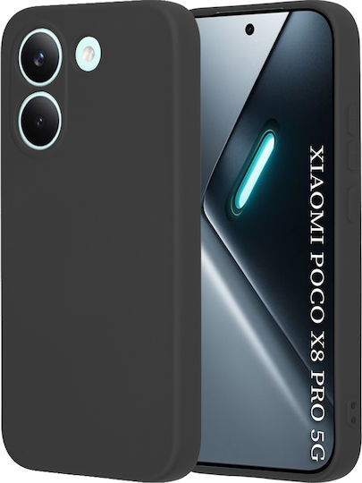 Techsuit Softflex Rückseite Umschlag Silikon Schwarz (Poco X8 Pro)