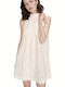 Sommer Mini Damenkleid Ecru