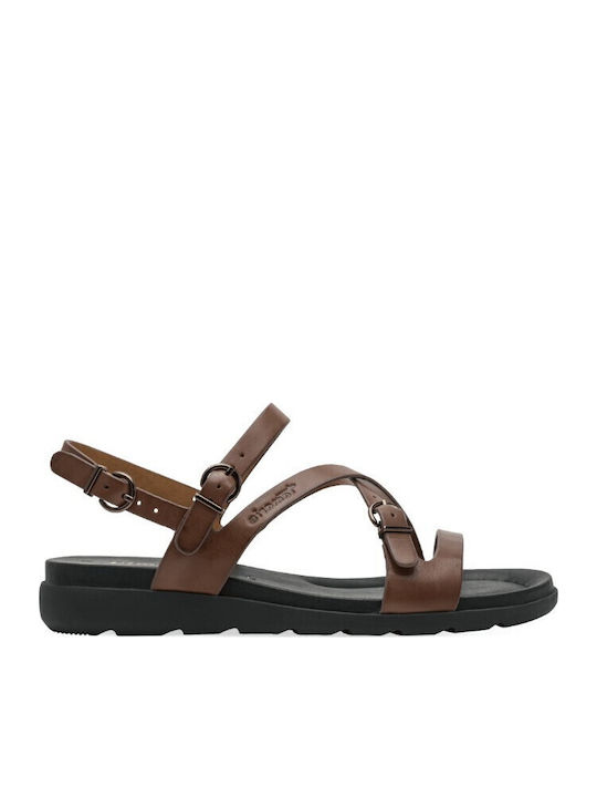 Tamaris Leather Women's Sandals Brown