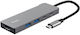Trust Hub 4 Porturi cu Conectare USB-C / USB-A Gri
