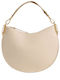 Beige Leather Women's Shoulder Bag