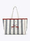 Design Stoff Damen Schulter Tasche Blau
