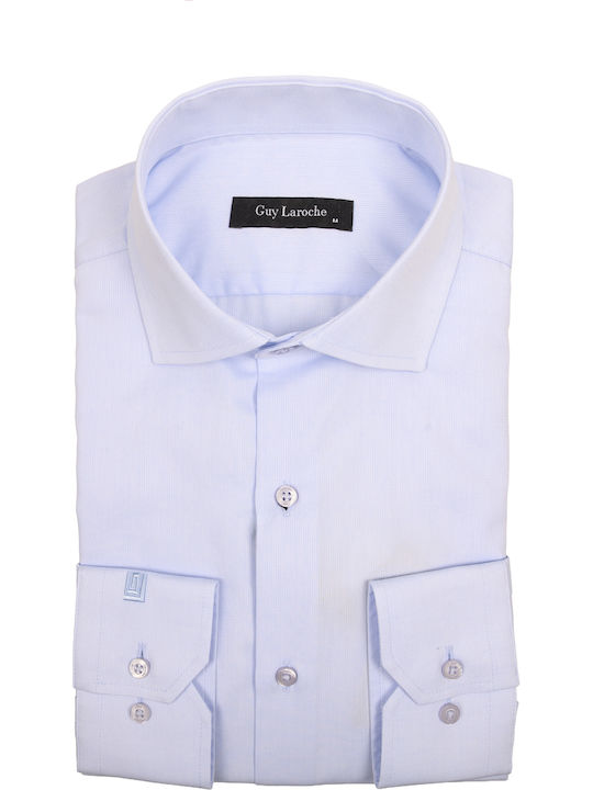 Guy Laroche Βαμβακερό Πουκάμισο Γαλάζιο
