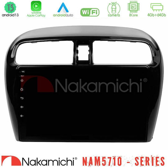 Nakamichi Автомобилна аудио система за Mitsubishi Space Star 2013-2016 (Bluetooth/USB/WiFi/GPS/Apple CarPlay/Android Auto) с тъчскрийн 9"