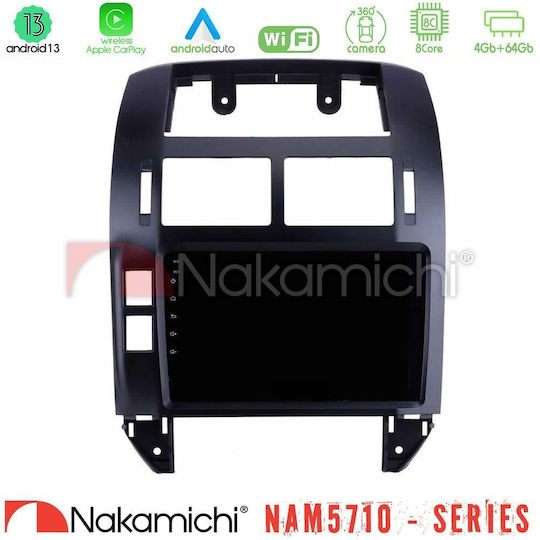 Nakamichi Car Audio System for Volkswagen Polo 2002-2009 Bluetooth USB WiFi GPS Apple CarPlay Android Auto with 9" Touch Screen