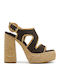 Suede Damen Sandalen Braun