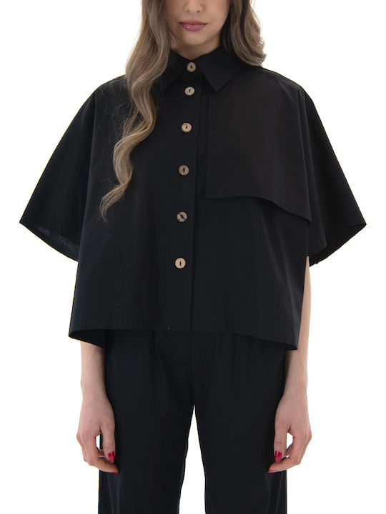 Short Sleeve Women's Shirt Black