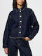 Long Sleeve Women's Denim Shirt Blue