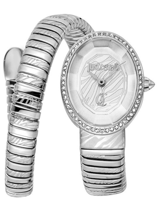 Just Cavalli Signature Snake Γυναικείο Ρολόι Μπ...