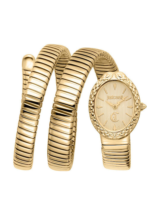 Just Cavalli Signature Snake Γυναικείο Ρολόι Μπ...