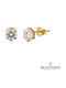 Velegrakis Silver Gold Plated Stud Earrings