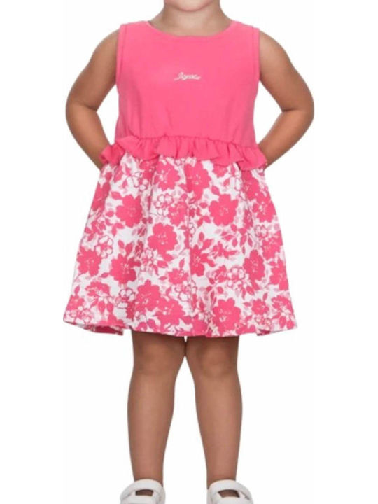 Joyce Παιδικό Φόρεμα Αμάνικο Fuchsia/white
