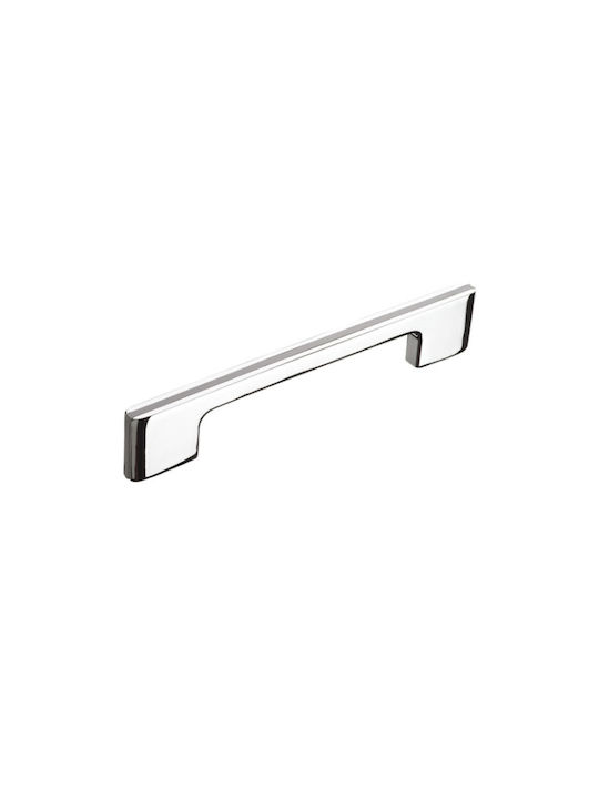 Viobrass Furniture Handle Made of Matte Chrome Metal 143mm (Hole Centers 160mm) 2182