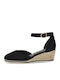 Knitted Women's Espadrilles In Black Color
